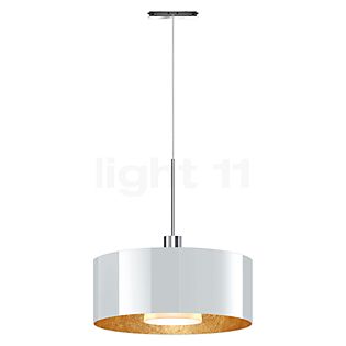 Bruck Cantara Suspension LED pour All-in Rail chrome brillant/verre blanc/doré - 30 cm