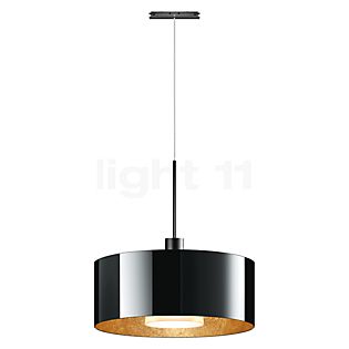 Bruck Cantara, lámpara de suspensión LED para All-in Riel negro/vidrio negro/dorado - 30 cm