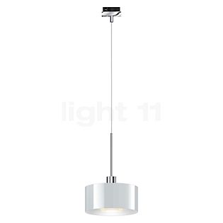 Bruck Cantara, lámpara de suspensión para Duolare Riel cromo brillo/vidrio blanco - 19 cm