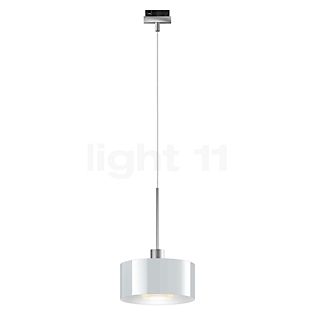 Bruck Cantara, lámpara de suspensión para Duolare Riel cromo mate/vidrio blanco - 19 cm