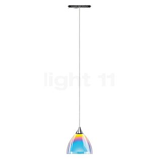 Bruck Silva Pendant Light for All-in Track - ø11 cm chrome glossy, glass blue/magenta