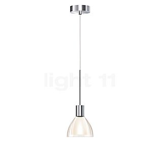 Bruck Silva, lámpara de suspensión LED - ø11 cm cromo brillo, vidrio ahumado