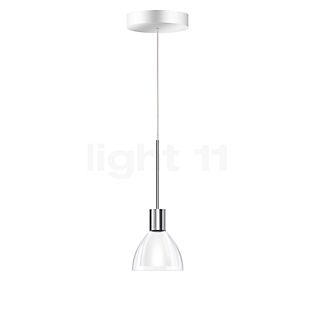 Bruck Silva, lámpara de suspensión LED baja tensión cromo brillo/vidrio translúcido/opalino - 11 cm , Venta de almacén, nuevo, embalaje original