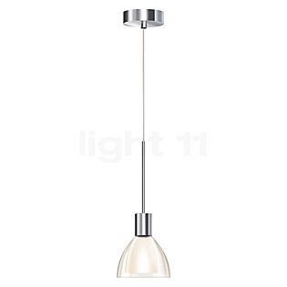 Bruck Silva, lámpara de suspensión LED cromo brillo/vidrio ahumado - 11 cm
