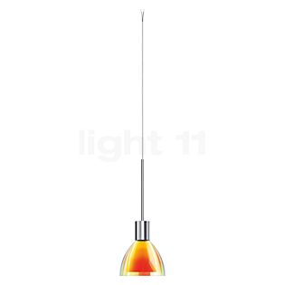 Bruck Silva, lámpara de suspensión LED para Maximum Sistema - ø11 cm cromo brillo, vidrio amarillo/naranja
