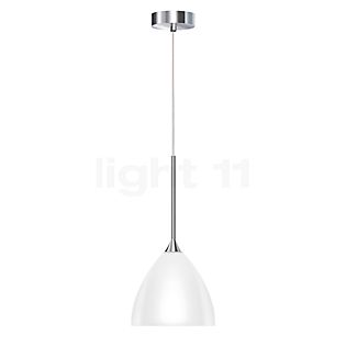 Bruck Silva lámpara de suspensión cromo brillo/vidrio blanco - 11 cm