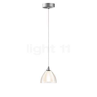 Bruck Silva lámpara de suspensión cromo mate/vidrio ahumado - 11 cm