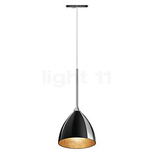 Bruck Silva, lámpara de suspensión para All-in Riel - ø16 cm cromo brillo - vidrio negro/dorado , Venta de almacén, nuevo, embalaje original
