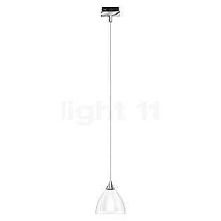 Bruck Silva, lámpara de suspensión para Duolare Riel - ø11 cm cromo brillo, vidrio cristalino/opalino