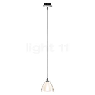 Bruck Silva, lámpara de suspensión para Duolare Riel - ø11 cm cromo mate/vidrio ahumado