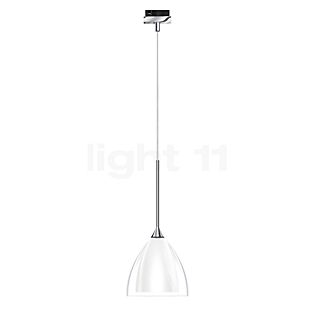 Bruck Silva, lámpara de suspensión para Duolare Riel - ø16 cm cromo brillo, vidrio cristalino/opalino - 860372ch , artículo en fin de serie