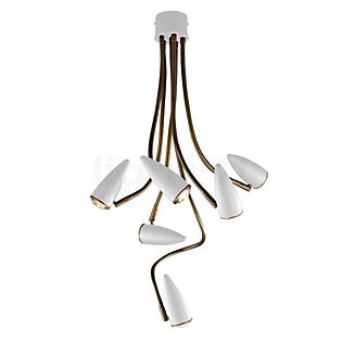 Catellani & Smith CicloItalia Flex C6, lámpara de techo blanco/latón