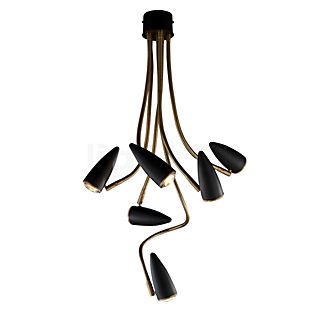 Catellani & Smith CicloItalia Flex C6, lámpara de techo negro/latón