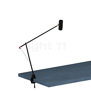 Catellani & Smith Ettorino T Lampada da tavolo LED con morsetto nero