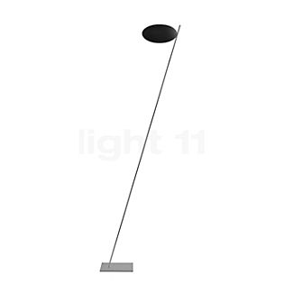 Catellani & Smith Lederam F0, lámpara de pie LED negro/aluminio satinado