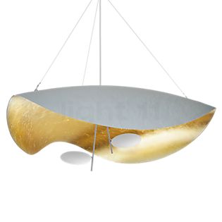 Catellani & Smith Lederam Manta Pendelleuchte LED weiß/gold/weiß-gold - ø100 cm