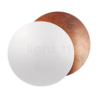 Catellani & Smith Lederam W Wandleuchte LED weiß/Kupfer - ø25 cm
