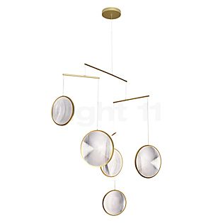 DCW Focus Chandelier LED 5 lamps gold