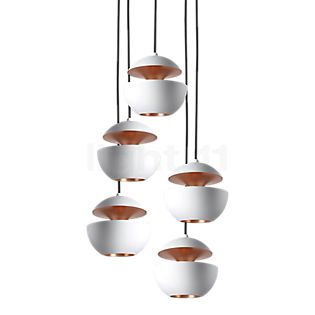 DCW Here Comes the Sun mini Cluster Hanglamp 5-lichts rond wit/koper