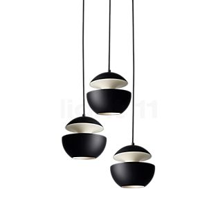 DCW Here Comes the Sun mini Cluster Suspension 3 foyers ronde noir/blanc
