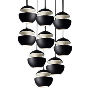 DCW Here Comes the Sun mini Cluster Suspension 9 foyers ronde noir/blanc