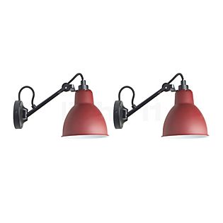 DCW Lampe Gras No 104, set de 2 negro/rojo - sin botón