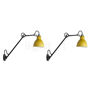 DCW Lampe Gras No 122, set de 2 negro/amarillo - sin botón