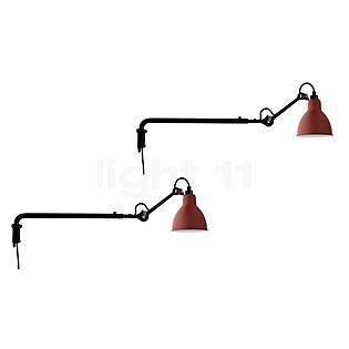 DCW Lampe Gras No 203 set of 2 black/red - without switch