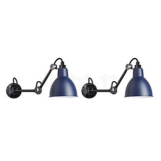 DCW Lampe Gras No 204 lot de 2 noir/bleu - 20 cm - sans interrupteur