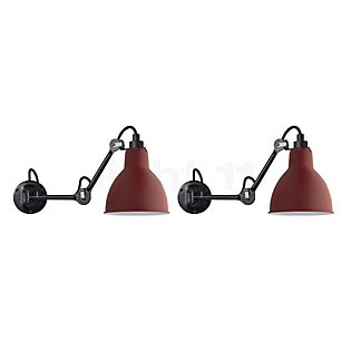DCW Lampe Gras No 204 lot de 2 noir/rouge - 20 cm - sans interrupteur