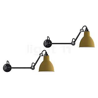 DCW Lampe Gras No 204 set da 2 nero/giallo - 40 cm - senza interruttore