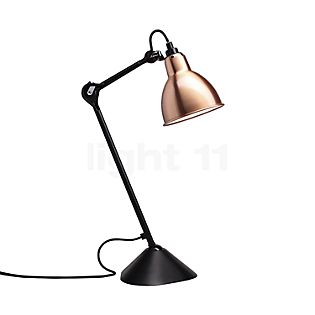 DCW Lampe Gras No 205 Lampe de table noire cuivre/blanc