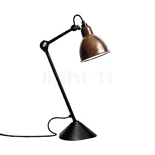 DCW Lampe Gras No 205, lámpara de sobremesa negra cobre rústico/blanco