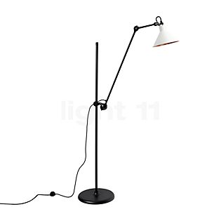 DCW Lampe Gras No 215, lámpara de pie, negro blanco/cobre