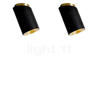 DCW Tobo Plafondlamp diagonaal set van 2 zwart/zwart - 8,5 cm