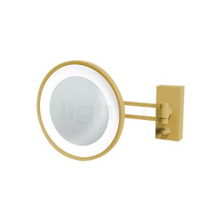 Decor Walther BS 36 Miroir de maquillage mural LED doré mat - Agrandir 5 fois
