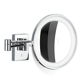 Decor Walther BS 40 Miroir de maquillage mural LED chrome - grossissement 10 fois