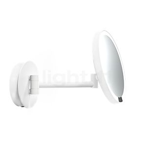 Decor Walther Just Look Plus Wall-Mounted Cosmetic Mirror LED with direct mains connection white matt - Enlarge 5-fold