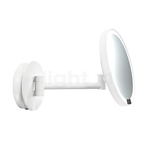 Decor Walther Just Look Specchio luminoso da parete per trucco LED con connessione diretta bianco opaco - Ingrandire 5 volte