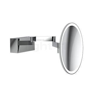 Decor Walther Vision R Specchio luminoso da parete per trucco LED cromo lucido - Ingrandire 5 volte
