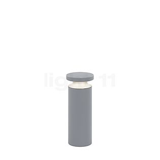Delta Light Bazil, luz de pedestal LED gris aluminio/aluminio anodizado, 36,5 cm