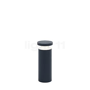 Delta Light Bazil, luz de pedestal LED gris oscuro/aluminio anodizado, 36,5 cm