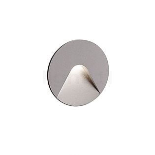 Delta Light Logic Mini Recessed Wall Light LED round aluminium grey - incl. ballasts