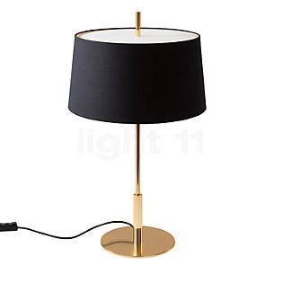 Diana Lampe de table laiton/lin noir