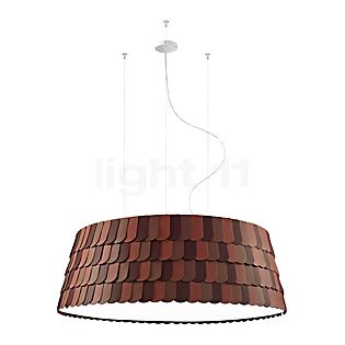 Fabbian Roofer, lámpara de suspensión marrón, ø120 cm
