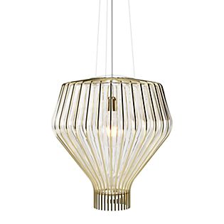 Fabbian Saya, lámpara de suspensión transparente/dorado - 48 cm