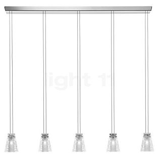 Fabbian Vicky Pendant Light 5 lamps clear