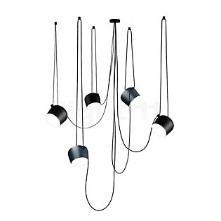 Flos Aim Sospensione LED 5 Lamps black/steel blue , discontinued product