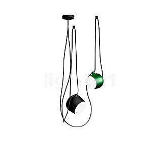 Flos Aim and Aim Small Mix LED 2 Lamps black/green, small , discontinued product