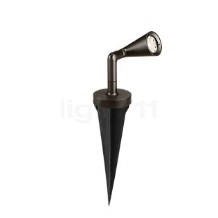 Flos Belvedere Spotlights and Floodlights LED with Ground Spike deep brown